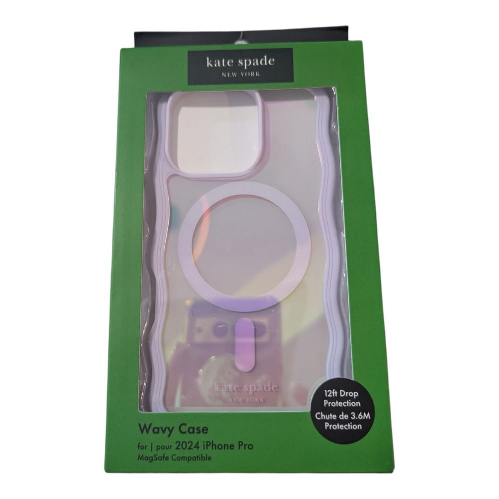 i2-O Kate Spade Wavy Case w/ Magsafe for iPhone 16 Pro- Opal Iridescent